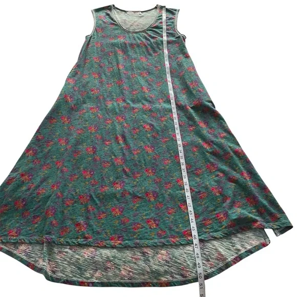 Naturallife Hangout Floral Cotton Midi Dress in Green M Oversized Pockets - Picture 8 of 9